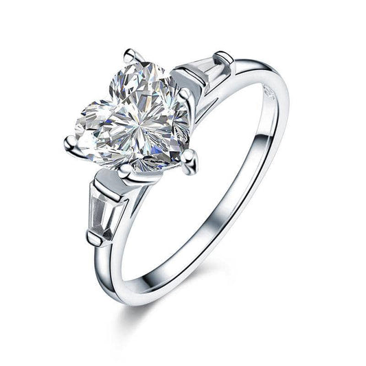Created Diamond Engagement Ring Heart Stone 2 Carat-Black Diamonds New York