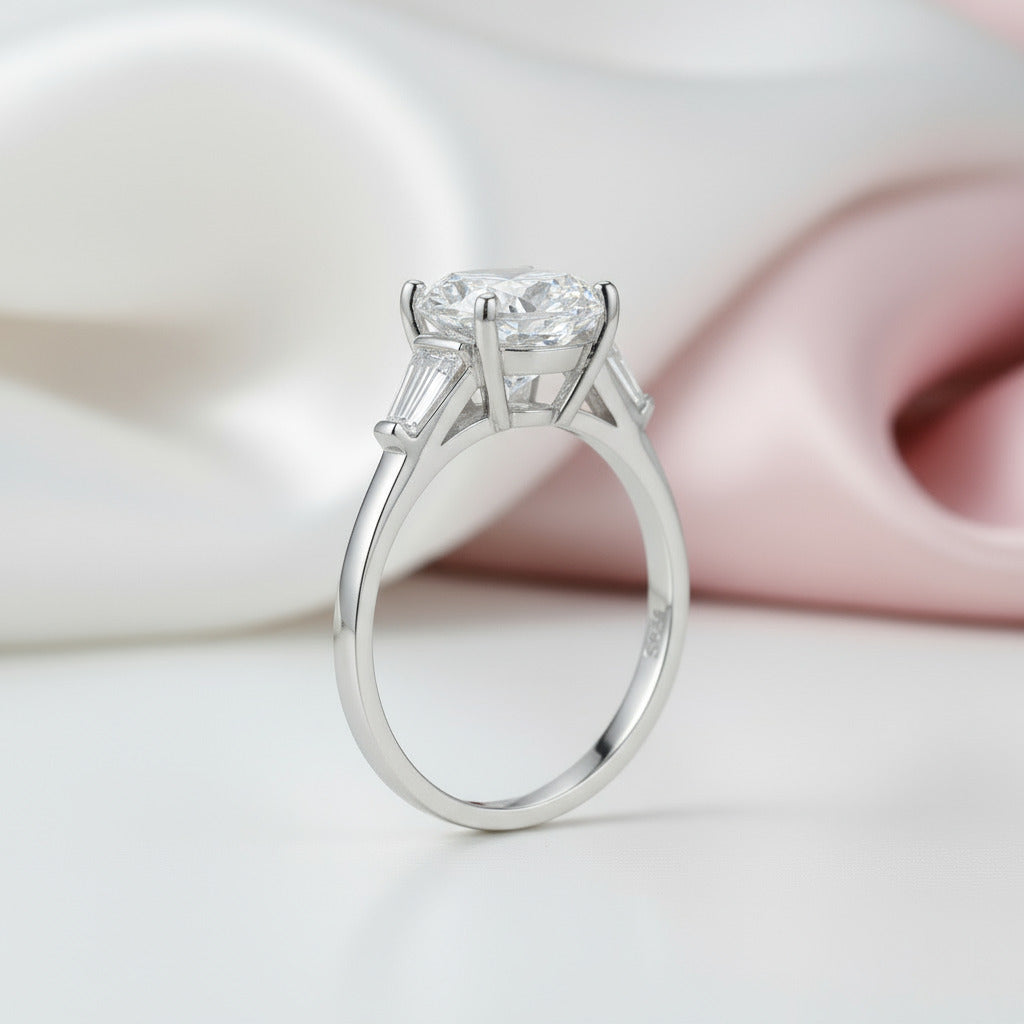 2.0Ct Heart-Shaped Diamond Engagement Ring-Black Diamonds New York