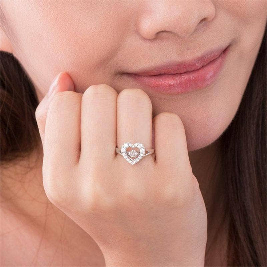 Created Diamond Heart Stone Engagement Ring-Black Diamonds New York