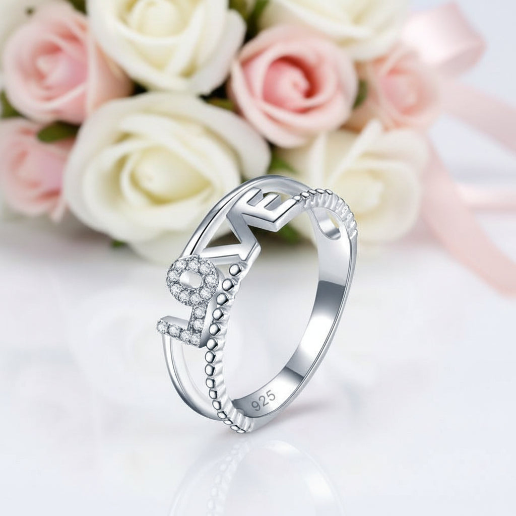 Round Diamond Option LOVE Band-Black Diamonds New York