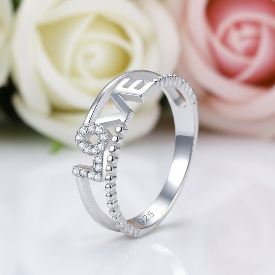 Round Diamond LOVE Band-Black Diamonds New York