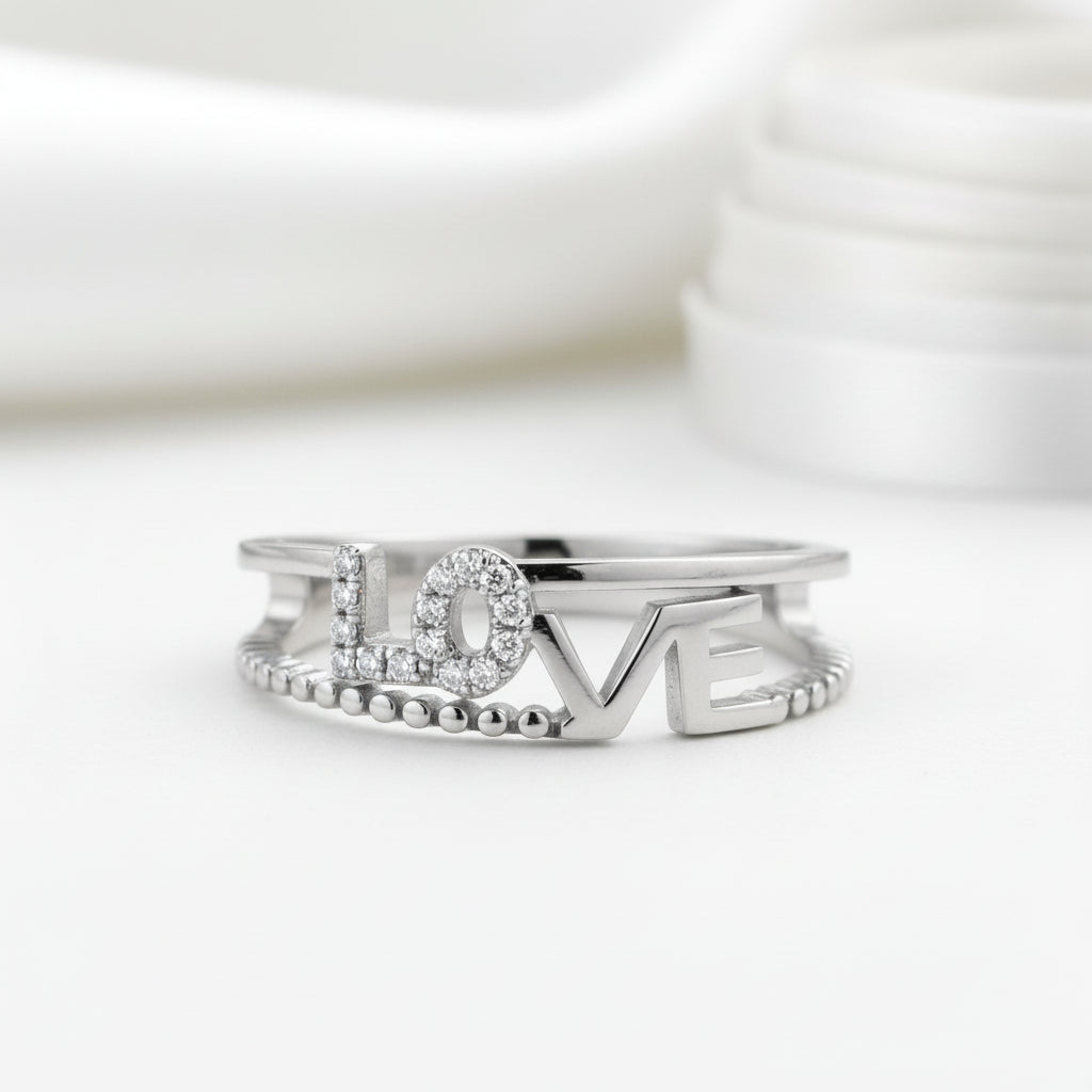 Round Diamond Option LOVE Band-Black Diamonds New York