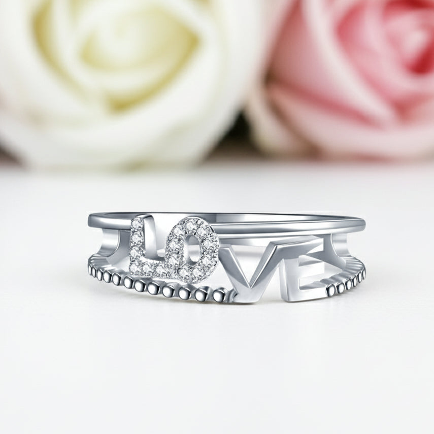 Round Diamond LOVE Band-Black Diamonds New York