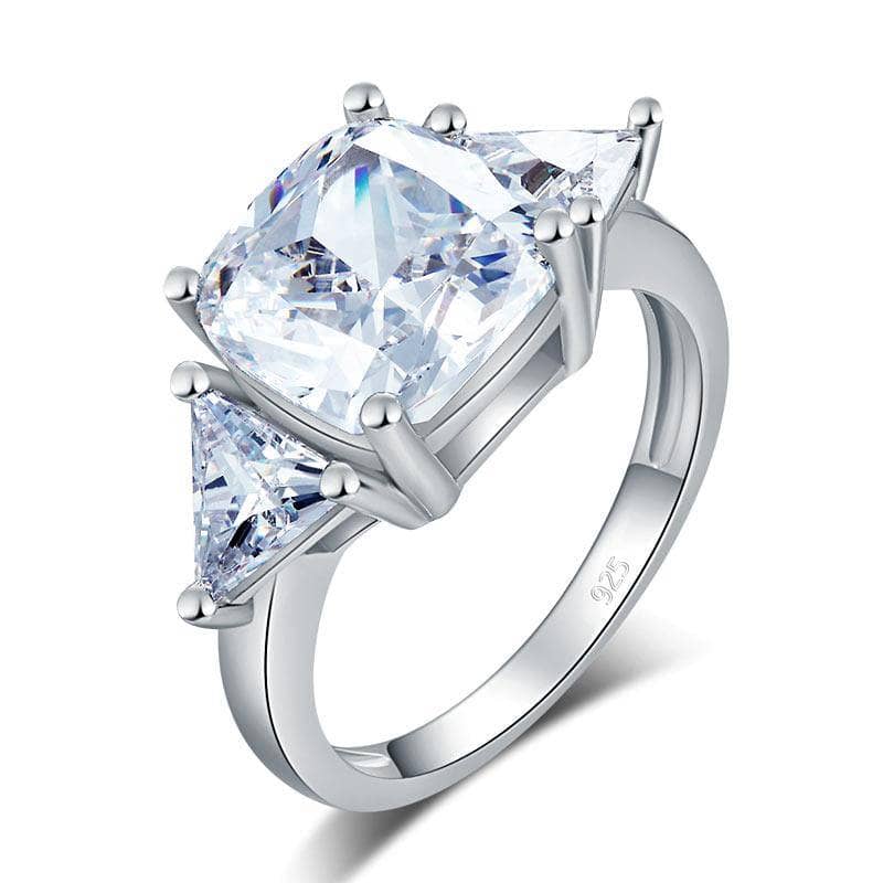 Created Diamond Luxury Cushion Cut Ring 4 Carat