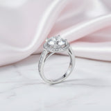 4.0 Ct Diamond Option Halo Luxury Engagement Ring