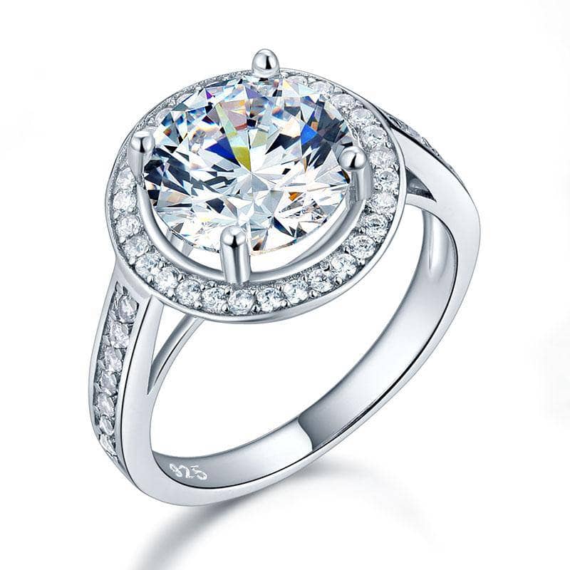 Created Diamond Luxury Engagement Ring Halo 3.5 Ct