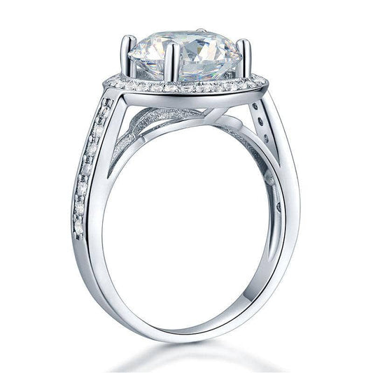 Created Diamond Luxury Engagement Ring Halo 3.5 Ct-Black Diamonds New York