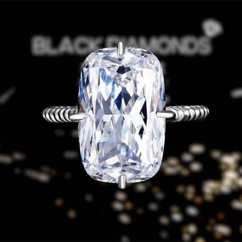 Created Diamond Luxury Solitaire 8.5 Carat Engagement Ring-Black Diamonds New York