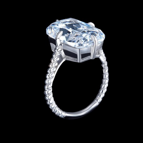 Created Diamond Luxury Solitaire 8.5 Carat Engagement Ring-Black Diamonds New York