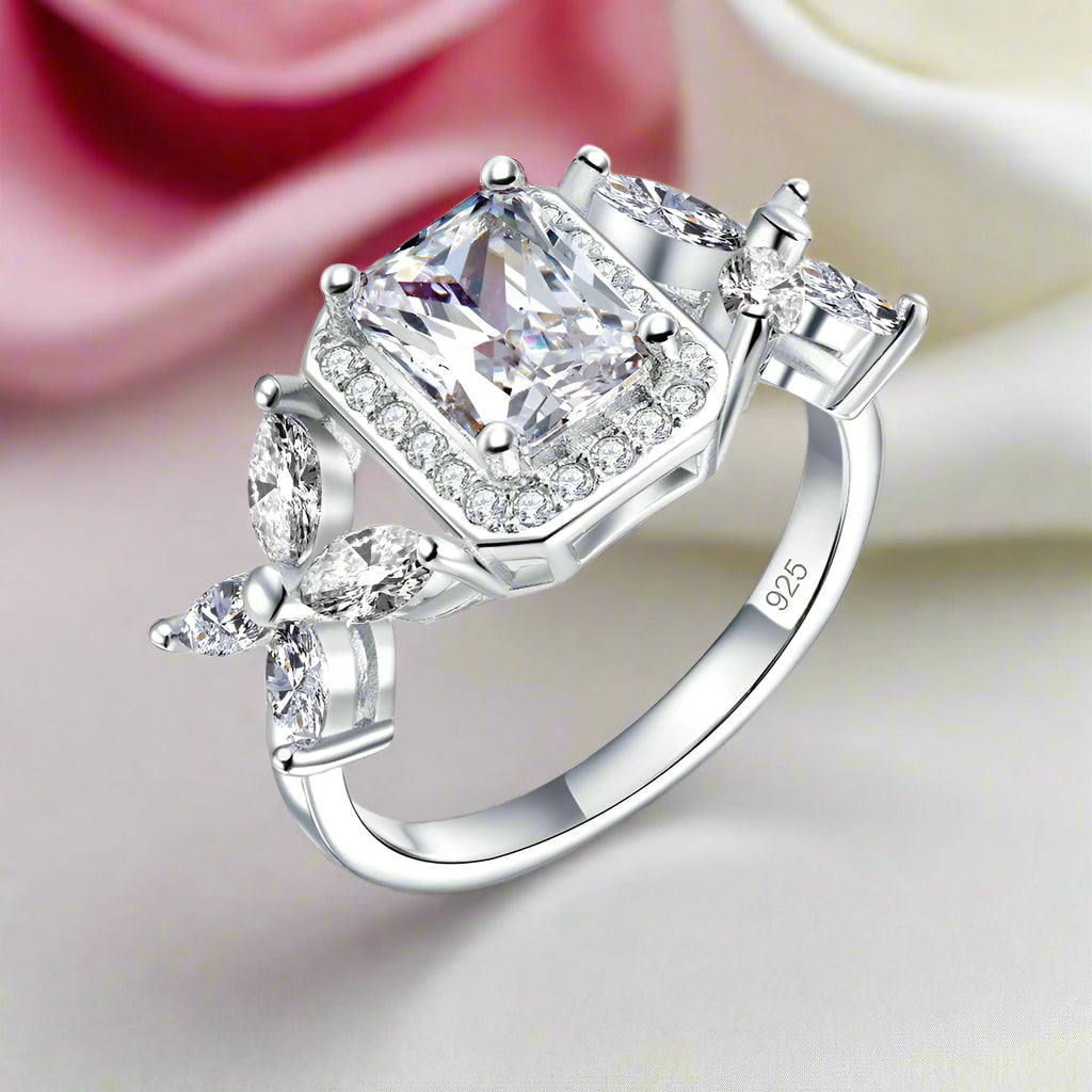 Luxury Radiant-cut Diamond Butterfly Wedding Ring from Black Diamonds ...