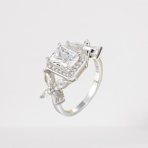Created Diamond Pageant Luxury Ring Butterfly Wedding Jewelry-Black Diamonds New York