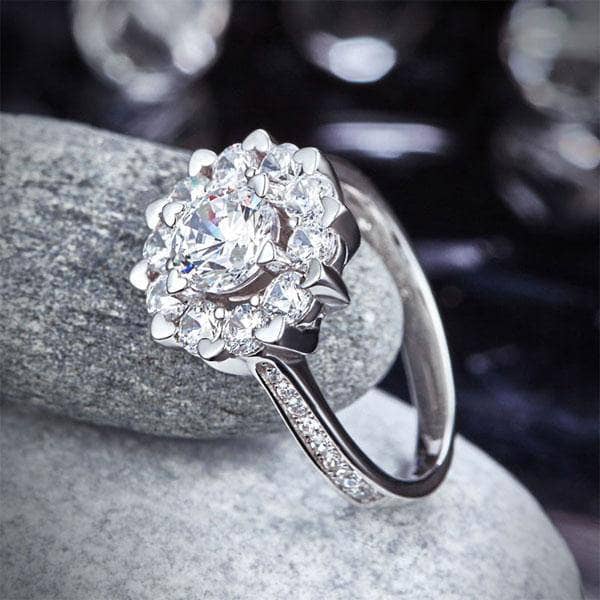 Created Diamond Snowflake Anniversary Ring 1 Ct