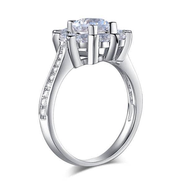 Created Diamond Snowflake Anniversary Ring 1 Ct