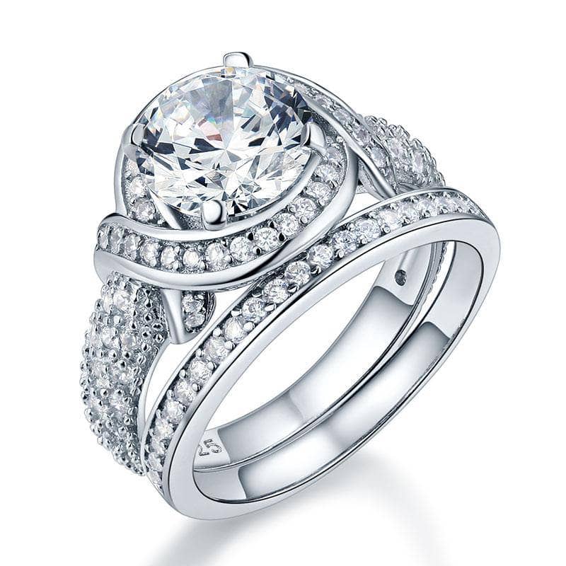 Created Diamond Vintage Luxury Anniversary Ring Set