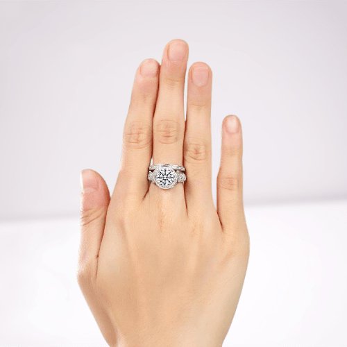 Created Diamond Vintage Luxury Anniversary Ring Set - Black Diamonds New York