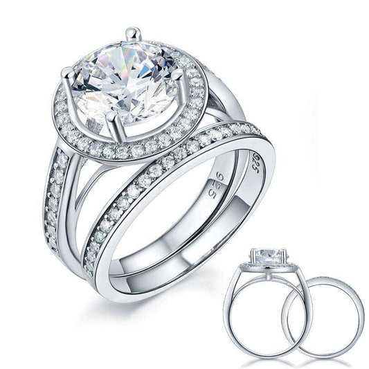 Created Diamond Vintage Luxury Engagement Ring Set 3.5 Ct