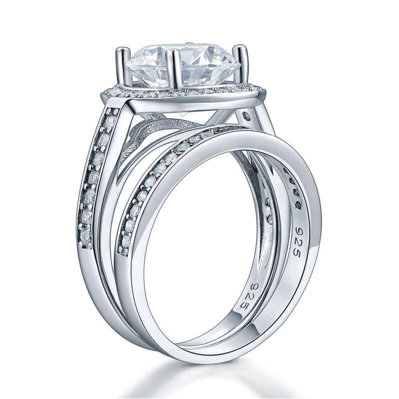 Created Diamond Vintage Luxury Engagement Ring Set 3.5 Ct-Black Diamonds New York