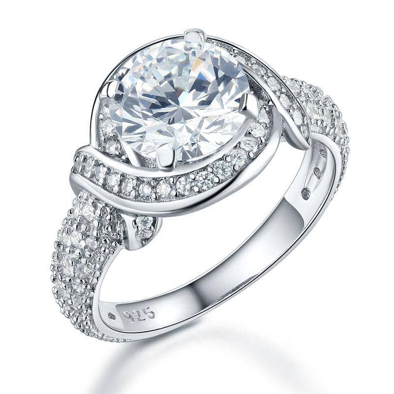 Created Diamond Vintage Style Art Deco Engagement Ring