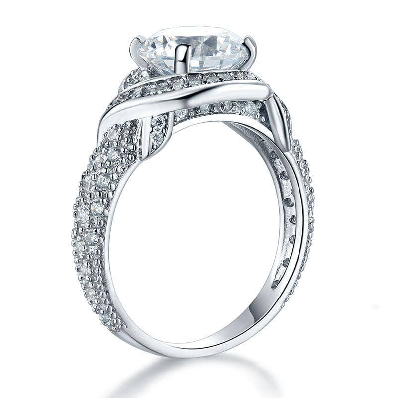 Created Diamond Vintage Style Art Deco Engagement Ring-Black Diamonds New York