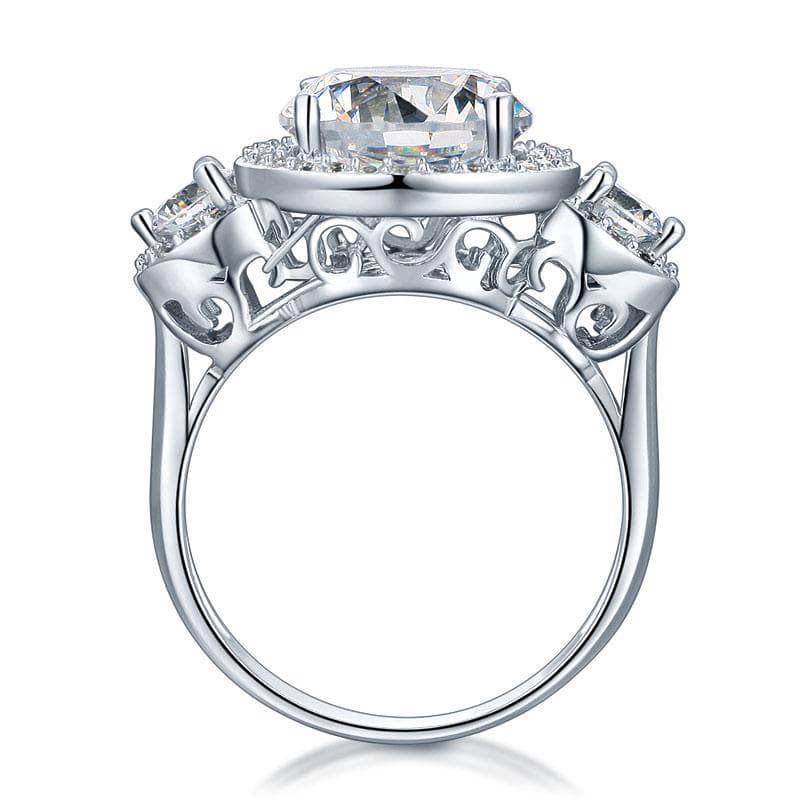 Created Diamond Vintage Victorian Art Deco Three-Stone Engagement Ring 3.5 Ct