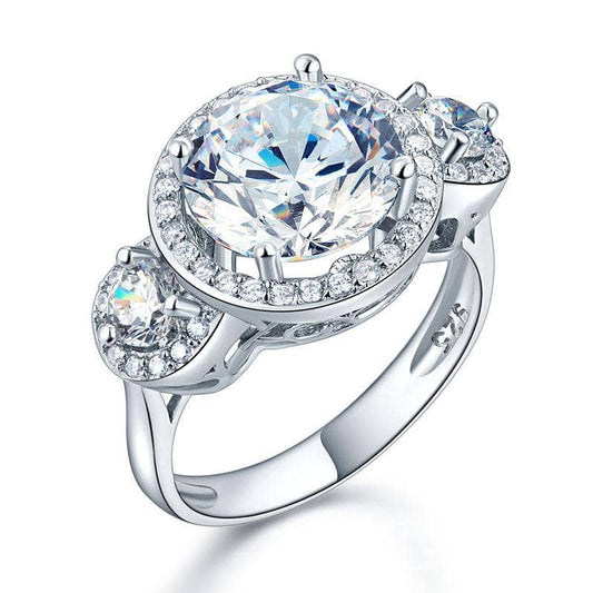 Created Diamond Vintage Victorian Art Deco Three-Stone Engagement Ring 3.5 Ct-Black Diamonds New York