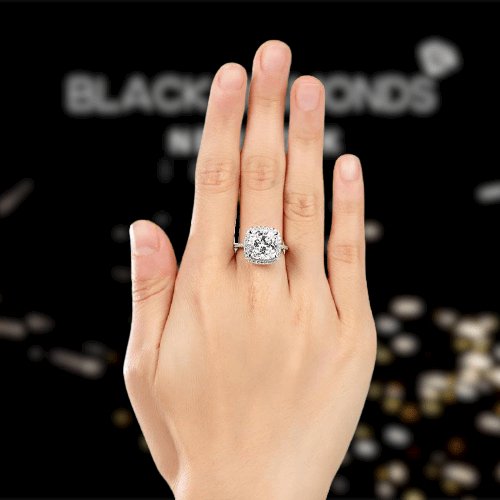 Created Diamond Wedding Engagement Ring 5 Carat - Black Diamonds New York