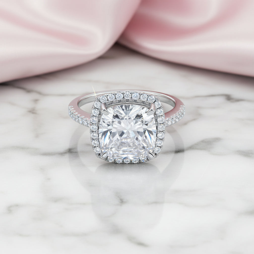 5.0 Ct Cushion-cut Diamond Option Engagement Ring-Black Diamonds New York