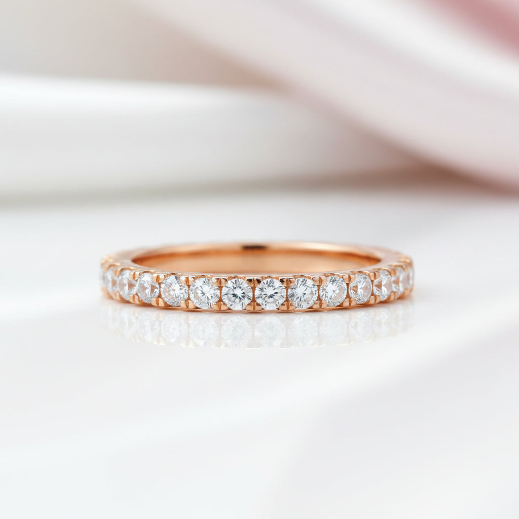 Round Diamond Option Full-Eternity Yellow Gold Infinity Band-Black Diamonds New York