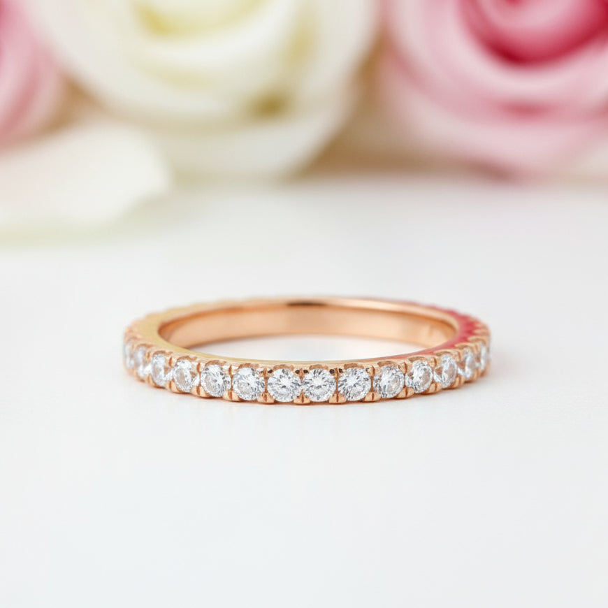 Round Diamond Full-Eternity Yellow Gold Infinity Band-Black Diamonds New York