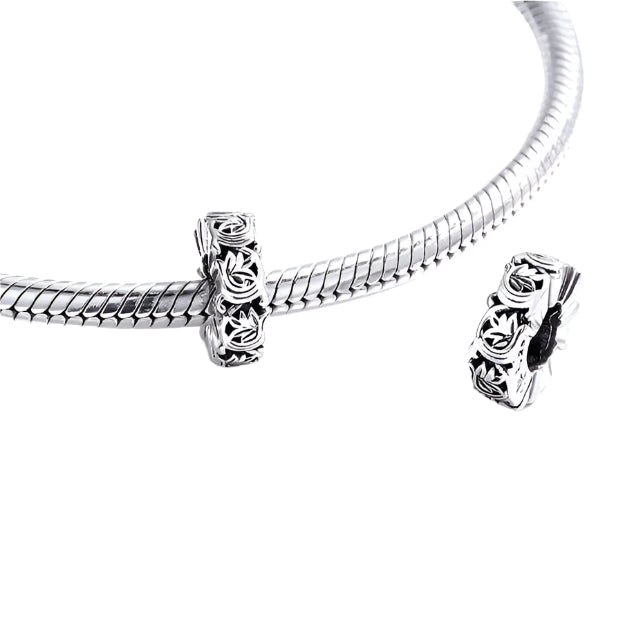 Crescent Moon & Vintage Vines Charm Beads-Black Diamonds New York