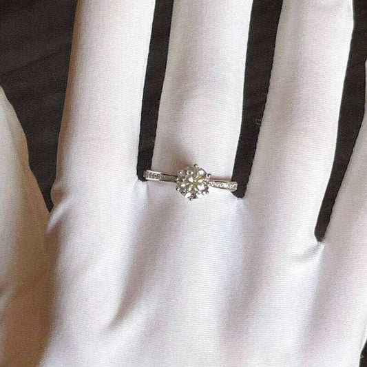 Crown Design 1CT Round Cut Diamond Engagement Ring-Black Diamonds New York