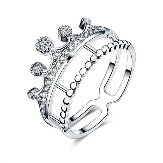 Crown Shape Created Diamond Ring-Black Diamonds New York