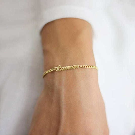 Amazon.com: YESTIME Custom Name Bracelets - 18K Gold Plated Adjustable Personalized  Name Anklet Bracelets, Customized Jewelry Gift for Women Girls: Clothing,  Shoes & Jewelry
