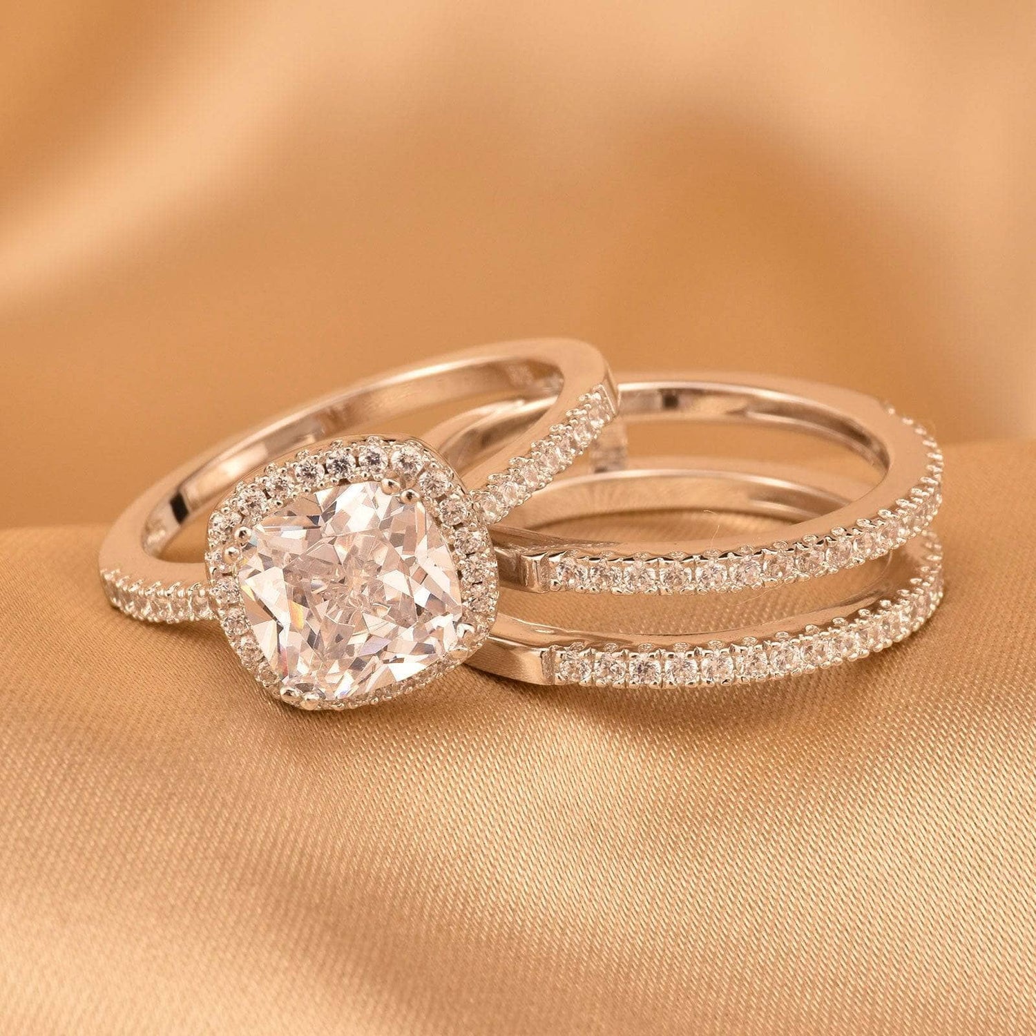 Cushion Cut Halo EVN™ Diamond Engagement Ring - Black Diamonds New York
