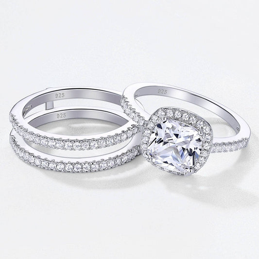 Cushion Cut Halo Created Diamond Engagement Ring-Black Diamonds New York