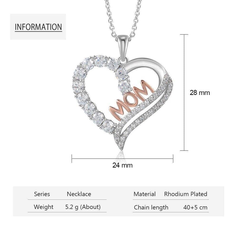 Custom Heart Necklace with Clear EVN Stone Paved Pendant-Black Diamonds New York