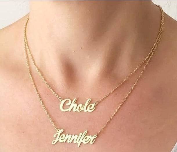 Custom Layered Choker Name Necklace - Black Diamonds New York