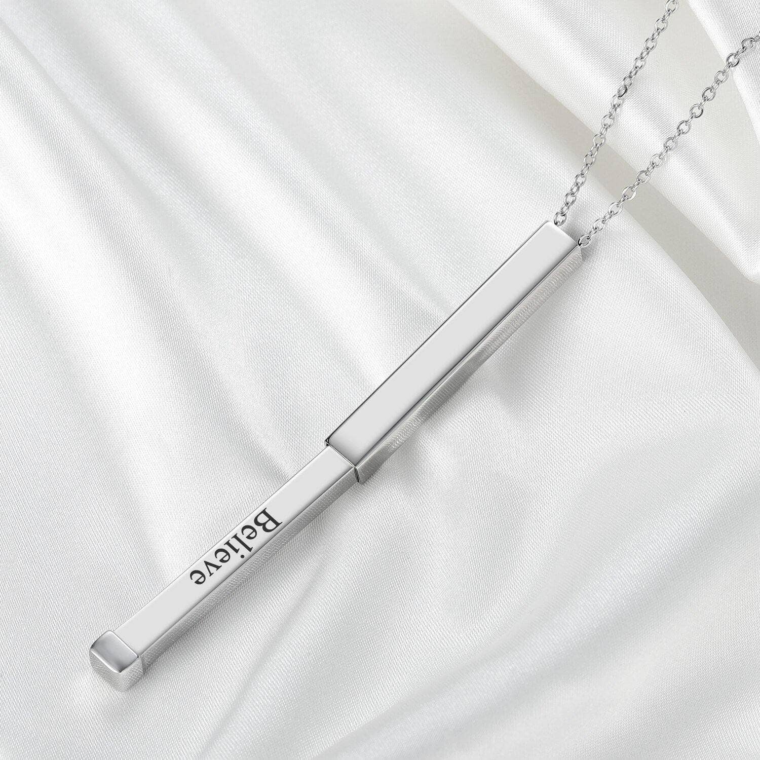 Custom Name Hidden Bar Pendant Necklace CAN NOT BE FOUIND-Black Diamonds New York