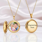 Customized Photo Locket Necklace-Black Diamonds New York
