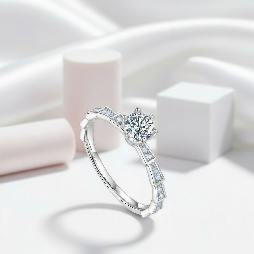 D Color 1ct Diamond Women's Engagement Ring Pass Diamond Test-Black Diamonds New York