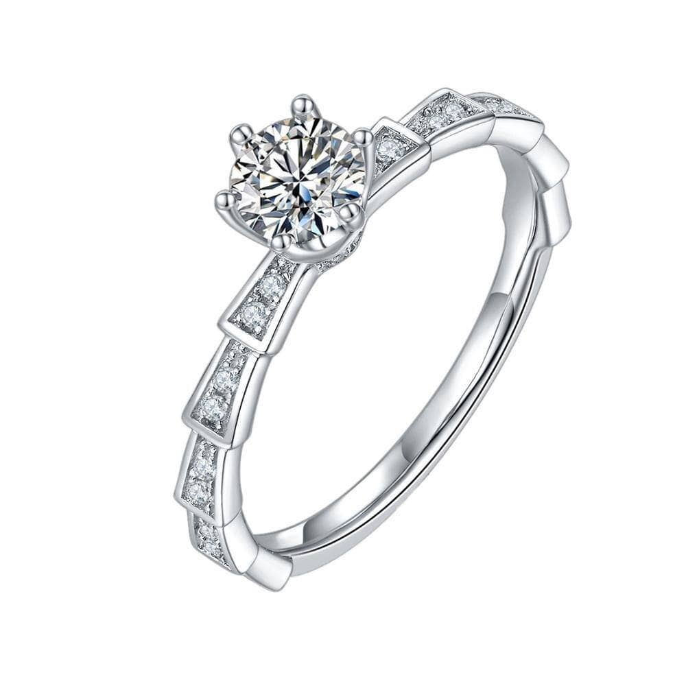 D Color 1ct Moissanite Diamond Women's Engagement Ring Pass Diamond Test - Black Diamonds New York