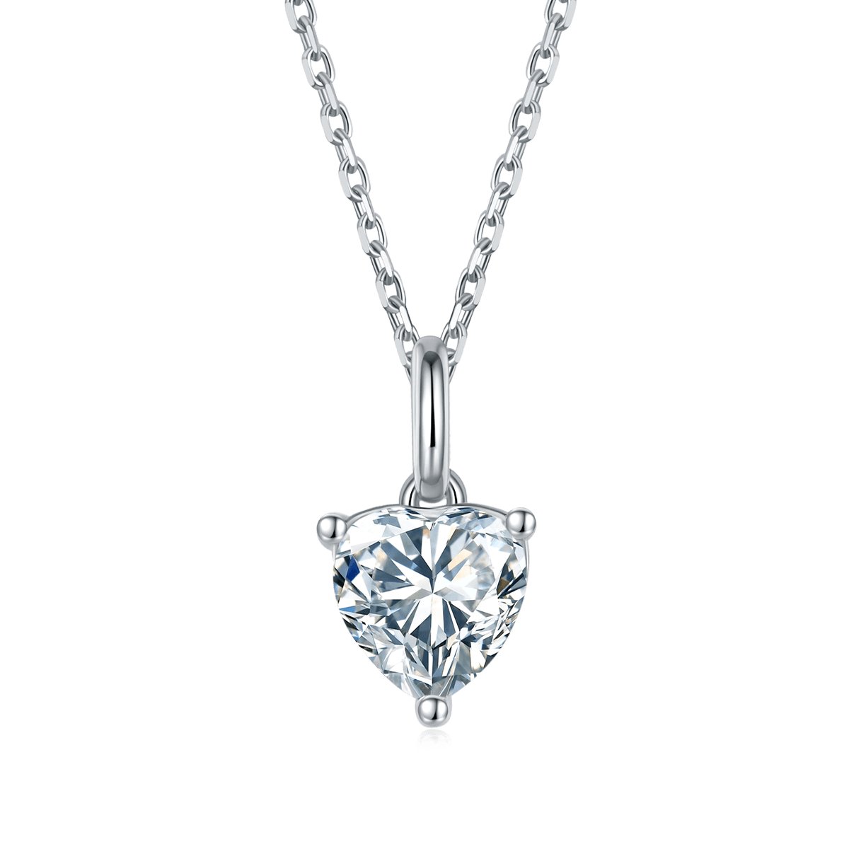 D Color Heart Moissanite Diamond Necklace and Earrings Set - Black Diamonds New York