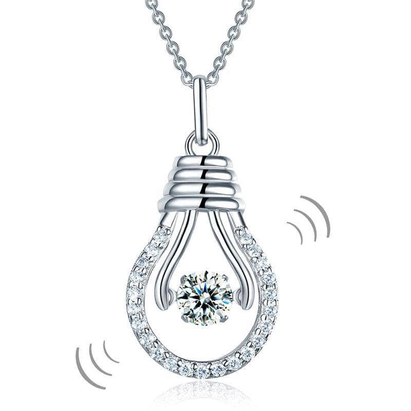 Dancing Stone Bulb Pendant Necklace-Black Diamonds New York