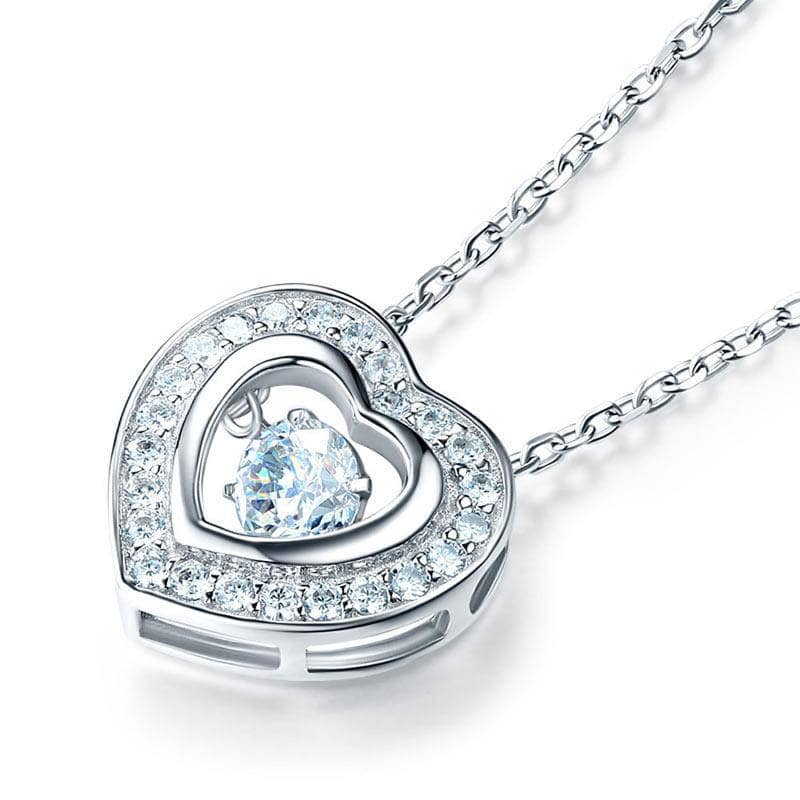 Dancing Stone Heart Pendant Necklace-Black Diamonds New York