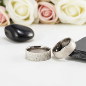 Deer Antler Titanium Wedding Band-Black Diamonds New York