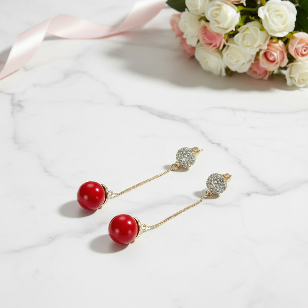 Delicate Detachable Pearl Earrings-Black Diamonds New York