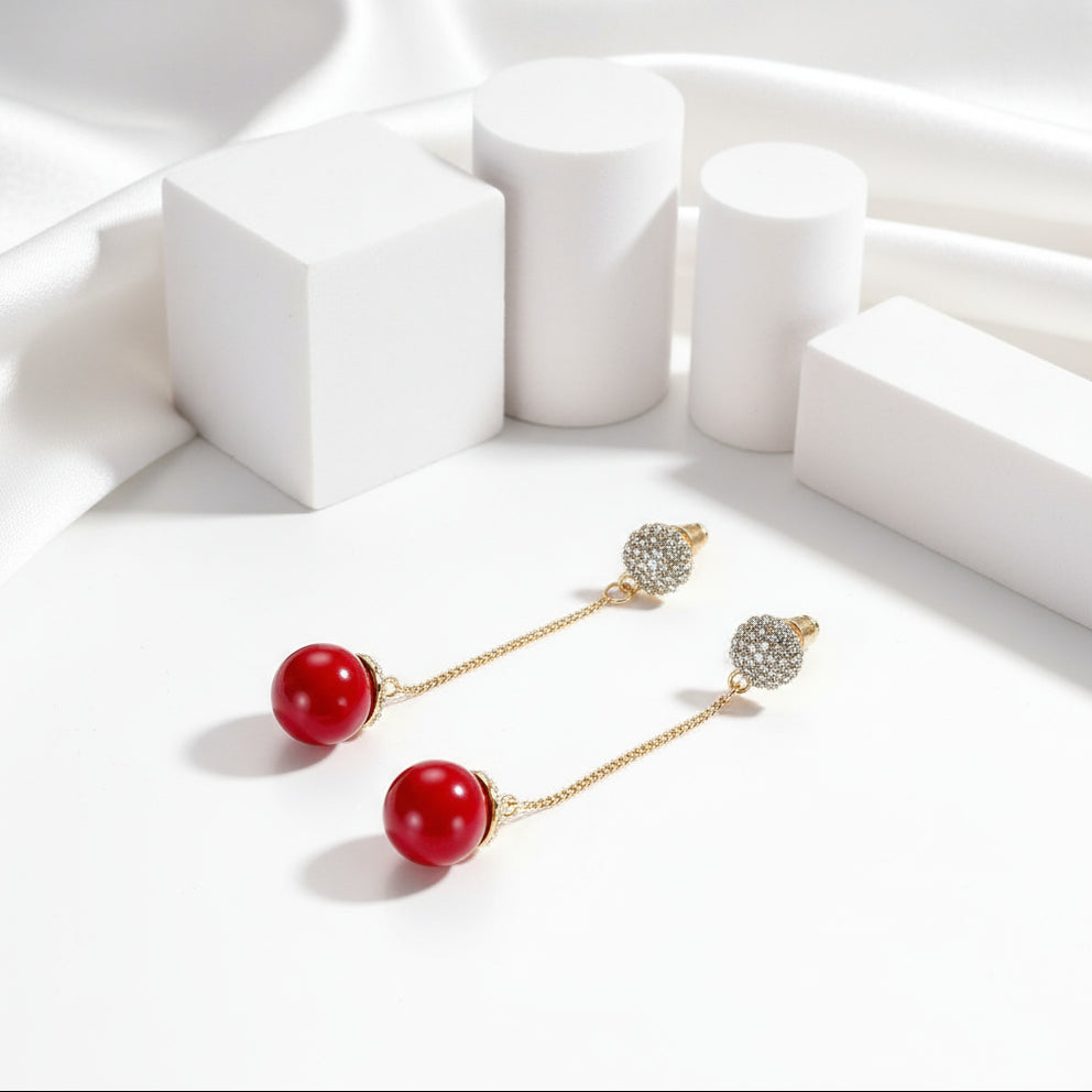 Delicate Detachable Pearl Earrings-Black Diamonds New York