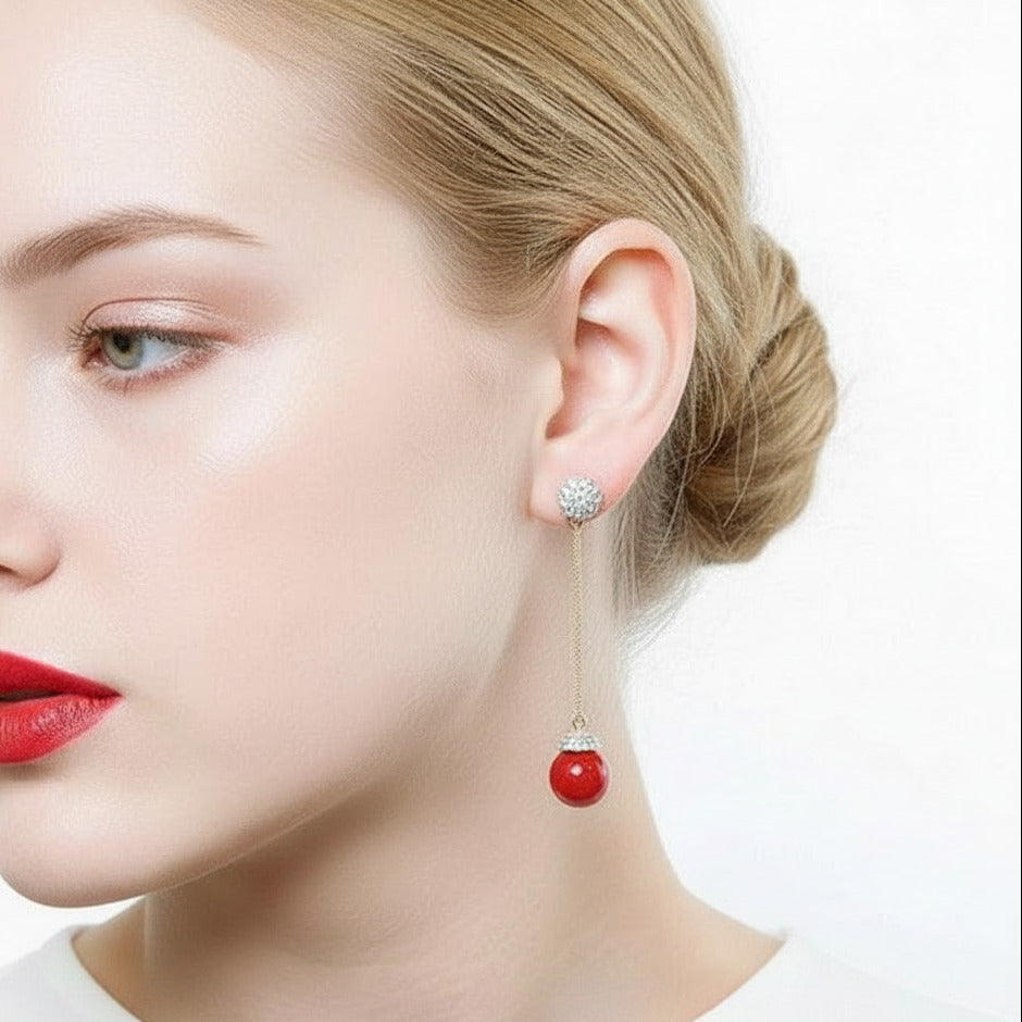 Delicate Detachable Pearl Earrings-Black Diamonds New York