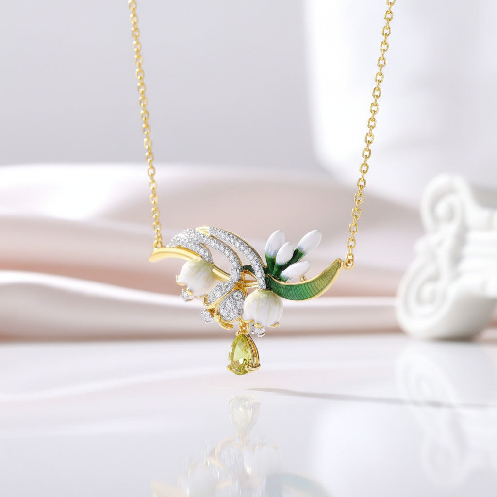 Delicate Flower with Diamond Option Jewelry Set-Black Diamonds New York