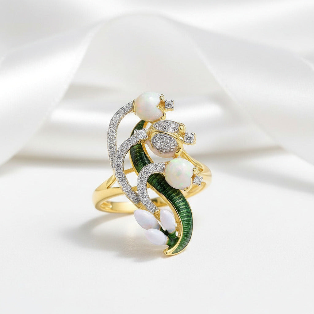 Delicate Flower with Diamond Option Jewelry Set-Black Diamonds New York